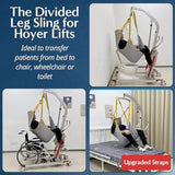 Hoyer Lift Sling - Patient Lift Slings for Home Use, U Shape Divided Leg Sling with Head Support for Safe and Easy Patient Transfer, Patient Lift Sling, Hoyer Sling, Lifts - Supports up to 500 lbs