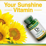 Nature's Bounty Vitamin D3, Immune Support, 125 mcg (5000iu), Rapid Release Softgels, 240 Ct (package may differ)