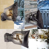 Outdoor Faucet Cover for Winter - Pro 7.1"W x 9.8"H Outdoor Water Faucet Cover Socks for Winter Freeze Protection Pipe Insulation Reusable Waterproof Insulated Spigot backflow Cover,Black (6)