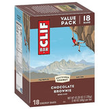 CLIF BAR - Chocolate Brownie Flavor - Made with Organic Oats - Non-GMO - Plant Based - Energy Bars - 2.4 oz. (18 Pack)