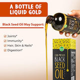 MAJU's Black Seed Oil 16oz: 3x% Thymoquinone, Cold Pressed, 100% Turkish Black Cumin Nigella Sativa Seed Oil (Better Than Organic), non-GMO, 100% Liquid Pure Blackseed Oil, Glass Bottle
