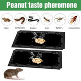 12 Pack Sticky Mouse Trap Rat Traps Indoor, Peanut Taste Pheromone Mouse Traps Indoor for Home, Glue Sticky Traps for Mice and Rats, Snake(Large Size)