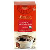 Teeccino Chaga Ashwagandha Tea - Butterscotch Cream - Organic Mushroom Adaptogenic Herbal Tea, 3x More Herbs than Regular Tea Bags, Prebiotic, Caffeine Free, Gluten Free - 25 Tea Bags (Pack of 3)