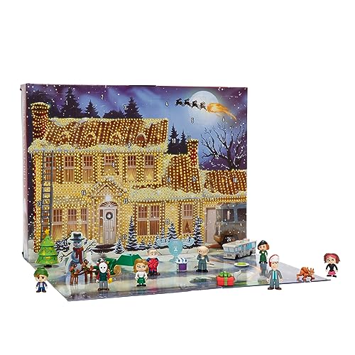 Jakks Holiday Christmas Vacation Advent Calendar 2023 for Kids & Family – Enjoy 24 Days of Countdown Surprises! Delightful 2-Inch Scale Figures & Accessories