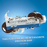 Power Crunch Protein Bars, High Protein Snacks with Delicious Taste, Cookies and Crème, 1.4 Ounce (12 Count)