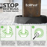 Bed Bug Interceptors – 4 Pack | Bed Bug Blocker (Pro) Interceptor Traps | Insect Trap, Monitor, and Detector for Bed Legs (Black)