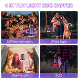 Bug Zapper for Indoor Outdoor,Electric Mosquito Killer Lamp with 3 Light Modes,USB Rechargeable Mosquito Zapper Fly Trap for Home Backyard Patio Camping and Hiking