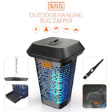 BLACK+DECKER Bug Zapper Indoor- Mosquito zapper- Mosquito killer- Fly zapper 1 Acre Outdoor Coverage for Home, Garden & More, Free Bulb Included