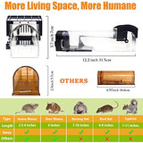 Humane Mouse Traps, Enlarged No Kill Rat Trap, Reusable Catch and Release Mice Traps, Pet and Children Friendly Mouse Trap That Work