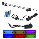 S SMIFUL LED Aquarium Light, RGB Submersible Fish Tank Lights Color Changing IP68 Waterproof Remote Control Sucker Hang Lights Background Wall Decor Lighting 11 inch