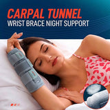 FEATOL Carpal Tunnel Wrist Brace | Night Sleep Support Brace, Removable Metal Wrist Splint- Hot/Ice Pack, Left Hand, Large/X-Large, Adjustable Hand Brace for Men, Women, Relieve and Treat Wrist Pain