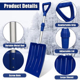 2 Pack Kids Snow Shovel, Detachable 27.5-36.5 inch Plastic Snow Shovel for Kids, Adjustable Winter Shovel Beach Shovels for Outdoor Yard Garden Activities