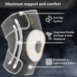 DR. BRACE ELITE Knee Brace with Side Stabilizers & Patella Gel Pads for Maximum Knee Pain Support and fast recovery for men and women-Please Check How To Size Video (Moon, Small)