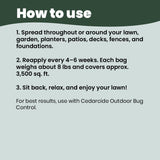 Cedarcide Lawn, Home & Garden Cedar Granules | Repels Fleas, Ticks, Ants & Mosquitoes | Smells Great, Easy to Use | Family & Pet Safe | 1 Bag (8 Lbs)