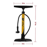 BV Bike Pump Out of Durable Steel - Bicycle Pump 160 PSI high Pressure, Bike Tire Pump 17/24 inch Smart Valve Head, Schrader Bike Pump Automatically Reversible Presta & Schrader, Ball Pump