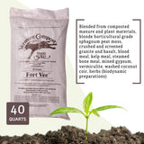 Vermont Compost Company Fort Vee - Organic Potting Soil Mix | High-Nutrient Compost-Based Potting Soil for Indoor & Outdoor Container Seed Starting, Plants & Vegetables Organic Gardening | 40 Quarts