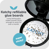 KATCHY Indoor Fly Trap Glue Board Refills - Pack of 16 Boards﻿