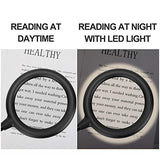 LED Magnifying Lamp with Clamp, Raweao 3X Lighted Hands Free Magnifying Glass with Light for Reading, Seniors, Hobbies, Craft