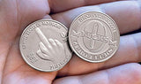 ZFG Inc. Zero F's Given Giftable Novelty Quarter Coin, Color Silver, The Middle Finger, 1-Coin