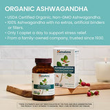 Himalaya Organic Ashwagandha, 90 Day Supply, Herbal Supplement for Stress Relief, Energy Support, Occasional Sleeplessness, USDA Certified Organic, Non-GMO, Vegan, Gluten Free, 670 mg, 90 Caplets