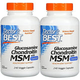 Doctor's BEST, (2 Pack Glucosamine Chondroitin MSM with OptiMSM, 240 Veggie Caps