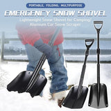 ZIHUA Car Snow Shovel for Vehicle,40" Folding Emergency Snow Shovel for Car,Snow Shovel for Car Driveway with Comfortable D-Grip Handle Portable,Car Trunk Snow Shovel (Black)