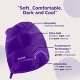 Magic Gel Migraine Ice Head Wrap | Real Migraine & Headache Relief | The Original Headache Cap | Cold, Comfortable, Dark & Cool; Endorsed by Physicians, Loved by Thousands - (2 Pack, Purple)