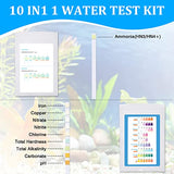 Aquarium Ammonia Test Strips for Freshwater: 150 PCS 10 in 1 Ammonia Test Kit for Aquarium Fish Tank Water Testing Kit for Aquarium Pond - Testing Ammonia Nitrate Nitrite pH,etc