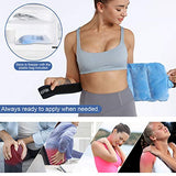 REVIX Gel Ice Pack for Back Injuries and Pain Relief (16"X9") Soft Plush Lining Ice Wrap for Lower Back, Shoulder, Hip, Arm & Knee, Cold Compress Therapy for Swelling, Bruises