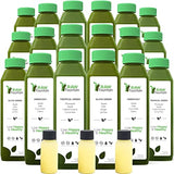 Raw Fountain 7 Day Green Juice Cleanse, All Natural Raw, Vegan Detox, Weight Management Program, Cold Pressed Juices, 42 Bottles 12oz, 7 Ginger Shots