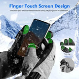 MADETEC Heated Gloves for Men Women,7.4V 22.2Wh Rechargeable Battery Electric Heated Gloves,Full Touchscreen Waterproof Ski Winter Gloves for Outdoor Skiing Hunting Hiking