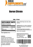 BulkSupplements.com Boron Citrate Powder - Boron 5mg, Boron Supplement for Men & Women, Food Grade Boron - for Bones & Joints Support, 5mg of Boron, 100mg per Serving, 500g (1.1 lbs)