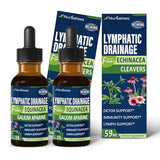 Nurbetoxa Cleavers Lymphatic Drainage Drops for Lymph Detox Cleanse, Gotas de Equinacea y Diente de Leon para Drenaje Linfatico, Lymphedema Support Formula with Echinacea, Use with Massage Tool. 4oz