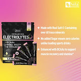 Enhanced Powder Stick Packs (Lemon Berry - 20 Packets) Sugar Free + BCAA B-Vitamins & Real Salt® - Keto Electrolytes, Hydration Powder w Potassium, Sodium, Zinc, Magnesium Hydration & Recovery