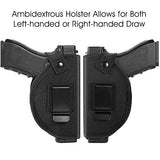 AIKATE 2 Pack Universal Concealed Carry Holster Inside or Outside The Waistband IWB Gun Holsters Right and Left Hand Draw Fits Subcompact Compact Full Size Pistols