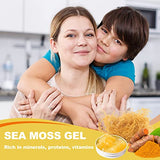 Sea Moss Gel Organic Raw Irish Seamoss Gel Vegan Superfood Immune and Digestive Support Vitamin Mineral, Turmeric 12oz