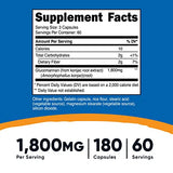 Nutricost Glucomannan 1,800mg Per Serving, 180 Capsules (2 Bottles)