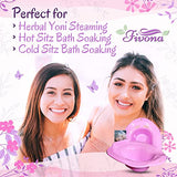 Fivona Yoni Steam Seat Over the Toilet for V Steaming and Sitz Bath Soak - Vaginal Steaming Tub - Basin for Hemorrhoids and Postpartum Care - Fits Most Toilet Shapes