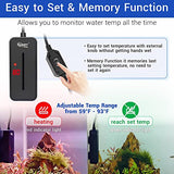 hygger Small Submersible Aquarium Heater 15W Mini Betta Fish Tank Heater with Thermostat for 1-2.5 Gallon Saltwater Freshwater