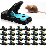 Kittmip Mouse Traps for House Indoor Outdoor, Small Mice Traps Reusable Mousetrap Quick Effective Mouse Catcher for Home Garage(24 Pcs)