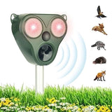 Animal Repeller Outdoor, Solar Ultrasonic Animal Repeller, Ultrasonic Cat Repeller, Repellent for Garden, Waterproof Repeller with PIR Motion Sensor, Animal Repellent for Cat, Dog, Skunks, Squirrel