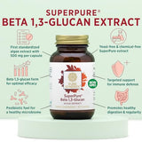 PURE SYNERGY SuperPure Beta 1,3-Glucan Extract | 500 mg Beta 1,3-Glucan Supplement from Algae | Yeast-Free, Non-GMO, Standardized Extract | Supports Immune Health & Digestion (60 Capsules)