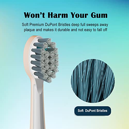 Replacement Brush Heads for 𝗪𝗮𝘁𝗲𝗿𝗽𝗶𝗸 𝐒𝐨𝐧𝐢𝐜-𝐅𝐮𝐬𝐢𝐨𝐧 2.0 Flossing Toothbrush with Cover, Compact, 3 Count White, Soft Bristles