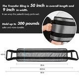 Transfer Nursing Sling for Patient,49.5'' Non-Slip Gait Belt with Padded Handles,Gait Belts Transfer Belts for Seniors,Mobility Standing and Lifting Aid for Disabled, Elderly, Injured Pet (Grey)