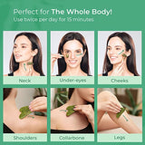 Jade Roller for Face and Gua Sha Facial Tools - Includes Real Jade Roller and Gua Sha Set - Certified Face Roller and GuaSha for Your Skincare Routine by Plantifique