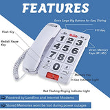 Future Call FC-8888 Big Button Phone for Seniors | Large Button Phones for Seniors | Phone for Visually Impaired and Telephones for Hearing Impaired | 40db Handset | Best Landline Phones for Seniors