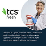 TCS Fresh Dental Appliance Cleaner Set - Professional Strength Concentrated Retainer Cleaner Solution with Soft Bristle Dental Brush (6 Month Supply)