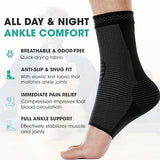 Modvel Ankle Brace for Women & Men - 3 Pair's of Ankle Support Sleeve & Ankle Wrap - Compression Ankle Brace for Sprained Ankle, Achilles Tendonitis, Plantar Fasciitis, & Injured Foot