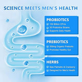 Probiotics for Men 100 Billion CFU - Probiotics for Digestive Health, Men's Probiotics Supplement, Prebiotics & Enzymes, for Prostate Health with Saw Palmetto, Weight Management | 90 Veg Capsules