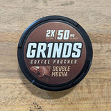 Grinds Coffee Pouches | 6 Cans of Double Mocha | 18 Pouches Per Can | 1 Pouch eq. 1/4 Cup of Coffee (Double Mocha)